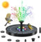 Solar Water Fountain, 3.5W Solar Fountain Pump, Solar Powered Water Fountainwith 6 Nozzles and 7 Colorful LED Lights, SolarPond Fountainfor Bird Bath, Pool, Patio, Pond and Fish Tank