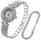 BESPORTBLE Montre-Bracelet Femme Luxe avec Bracelet Assorti en Argenté Design Élégant à Quartz Confortable pour Occasions Spéciales Et Solide