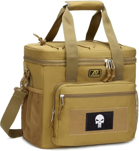 Bunnychic Sac Isotherme Tactique 22L Homme, glacière adaptée au Travail | Grande glacière tactique repas, bandoulière ajustable amovible, doublure isolante étanche, sac souple adapté à la pêche