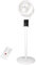 TCP White Pedestal Fan with Remote Control, Quiet Standing Electric Floor Fan for Home, Bedroom or Office, 4-Way Vertical & Horizontal Oscillation, Adjustable Height, Timer, 3 Speeds