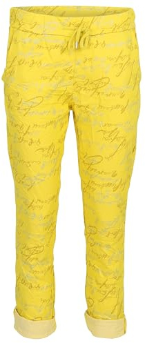 Malito - Damen Sweatpants - Sommerhose aus Baumwollmix - leichte Freizeithose - Jogpants Unifarben/Pop Art SP500 - One Size