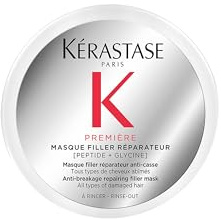 Kérastase Première Masque Filler Réparateur Hair Mask, Reparierende Haarmaske gegen Haarbruch für geschädigtes Haar, Mit Peptiden und Glycin, 75ml