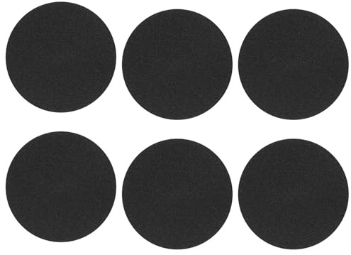 sourcing map Lot de 20 disques de ponçage 152 mm Grain 800 Papier de verre Orbital aléatoire pour le travail du bois, automobile, polissage des métaux, noir
