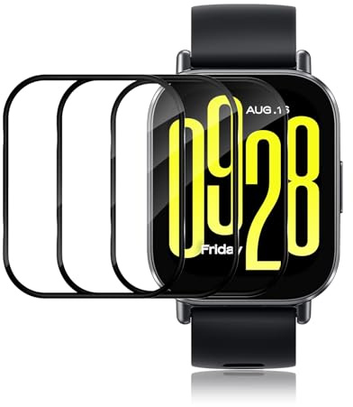 ELYCO Protector de Pantalla Compatible con Xiaomi Redmi Watch 5 Active, 3 Piezas Protector Película de Flexible de TPU[No es de cristal], Sin Burbujas, Anti-Arañazos, HD Cobertura Completa Protectora