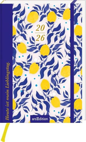 Heute ist mein Lieblingstag - Taschenkalender A5 - Kalender 2026 - arsEdition-Verlag - Buchkalender mit schön illustrierten Sprüchen - 15 cm x 21,6 cm