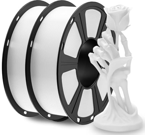 GEEETECH PETG Filament 1.75 mm, petg Weiß 2kg Spule, Hochfestes 3D Drucker Filament PETG, Unübertroffene Haltbarkeit und Flexibilität, 3D Druckfilament 1,75 mm, Passt für die meisten FDM 3D-Drucker