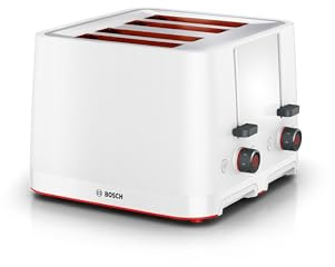 Bosch MyMoment Infuse Stylish 4-Slice Toaster, TAT3M141GB, Matte White