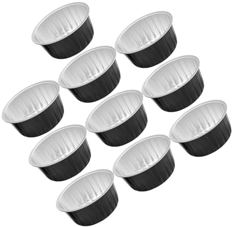 MAJORMENCH Lot de 10 Bols à Cire en Aluminium 80 G, Godets D'épilation Compatibles Chauffe-cire, Petits Pots Portables pour Épilation Douce et Usage Spa à Domicile