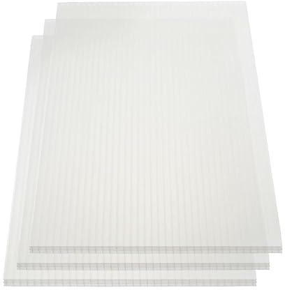 KAISER plastic® Doppelstegplatten Opal - Weiss PC [16/20 mm] – Made in Germany | Schlagfeste Hohlkammerplatten für Terrasse & Carport | 3er, 4er oder 5er Set | Längen: 2m – 4m (4, 98 x 200 cm)