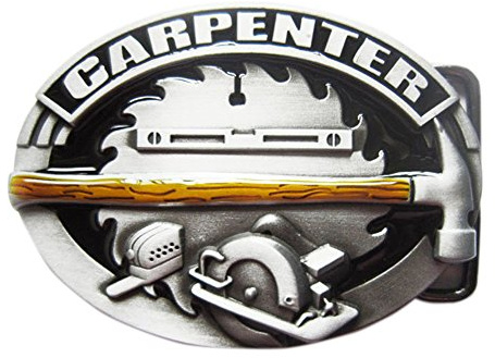 JEAN'S FRIEND New Vintage Tradesman Carpenter Western Star Belt Buckle Gürtelschnallen (Carpenter Enamel) US Stock