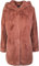 Urban Classics Ladies Hooded Teddy Coat Aus Fake Kaninchenfell, Damen Mantel Mit Kapuze Und Seitentaschen, Darkrose, XXL
