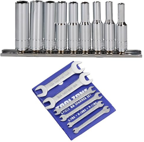 1/4 Drive Deep BA Sockets 0BA - 8BA 9pc and 6 Spanners 0BA- 11BA 12 Sizes