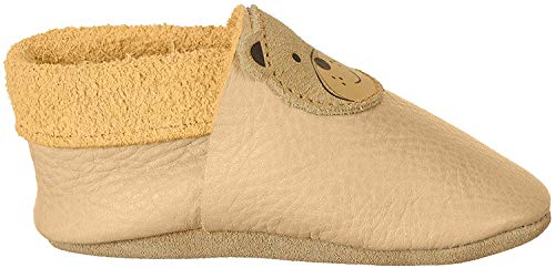 Sterntaler Baby-Krabbelschuh Leder Flache Hausschuhe, Beige, 18 EU