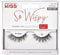 Kiss Lash Couture So Wispy Collection 1 Pair of Volumizing Fake Lashes, Style 03, with Tapered Ends and Aloe Infused Lash Glue