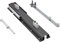 PEKA 100.0922.43 Einfachauszug ClickFixx 495, Hochschrankauszug Close und Soft-Open Stahl anthrazit, Silber, Teilauszug