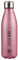 Glitzer-Trinkflasche aus Edelstahl selbst gestalten mit Name & Smiley Symbol - Thermosflasche Glitzer, Wasserflasche BPA-frei für Reise, Schule und Sport I Personalisiertes Geschenk - Pink 500 ml