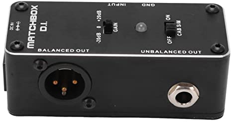 Gitarren-Effektpedale, DI-Pedal 1M Ohm Eingang Multifunktionales schwarzes Metall für E-Gitarren