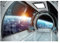 WallArena - Vlies Fototapete Kinderzimmer 152x104 cm Raumschiff Erde Weltraum 3D Galaxy Universum - Fototapeten Tapeten für Kinder Kindertapete - Vliestapete Wandtapete Tapete 3D Effekt