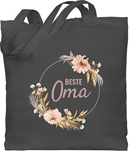 Baumwolltasche - Geschenk - Beste Oma I - Unisize - Dunkelgrau - geschenke für omas omi ist die beutel bestes kleinigkeit grandma stoffbeutel an tasche großmutter baumwolle grosseltern babci