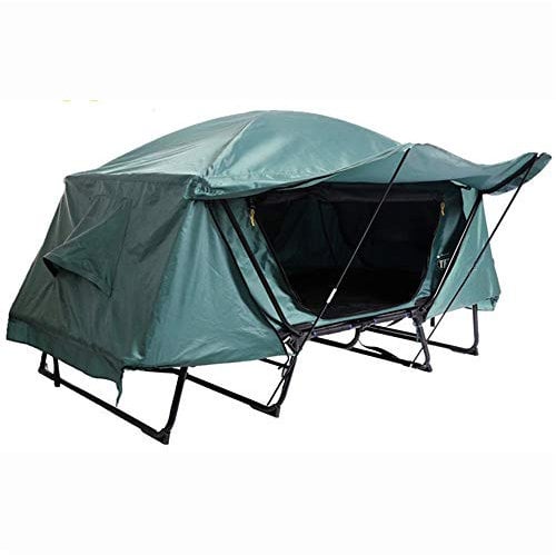 Campingzelt Mehrzweck-Angelzelt Bett Off-Boden-Zelt Warmes Doppelschicht-Zelt mit Tragetasche Triangle Canvas Tipi Little Surprise