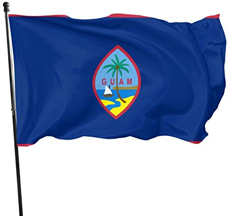 Gartenflagge Guam-Flagge Hofhaus Außendekoration Flaggen Banner für Terrasse Rasen 3x5 Ft