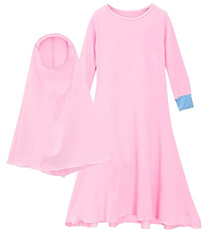 Ramadan Abaya für muslimische islamische Babymädchen mit Hijab in voller Länge Robe Burka Maxi Kleinkind Baby Mädchen Kleider Body Neugeborene