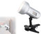 bmf-versand® Schreibtischlampe zum Klemmen - Flexibler Klemmstrahler in Schwarz für Tisch, Regal oder Bett – E27 Fassung