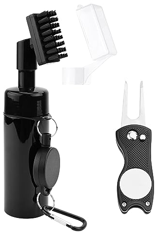 Bekecidi Spazzola per la Pulizia delle Mazze da Golf, Pulitore Professionale per Groove da Golf, Spazzola per la Pulizia del Golf, Pulitore per Palline da Golf Verdi con Spruzzo d'Acqua Incorporato