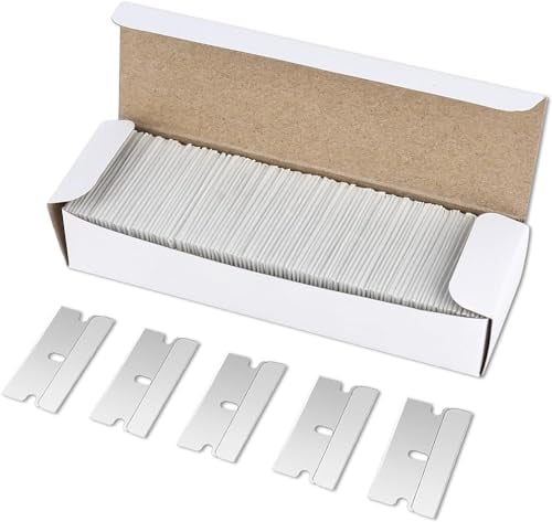 Lame di ricambio per raschietti in vetroceramica, 100 pezzi, lame di ricambio per raschietti in metallo, raschietti per piano cottura