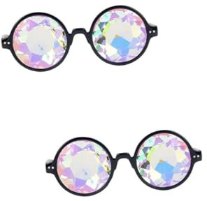 WOFASHPURET 2St Kaleidoskop-Sonnenbrille begeisterte Brille Gläser edm brille brille Edm-Sonnenbrille Kaleidoskopbrille prismenbrille prism glasses Kaleidoskop-Brille elektronisch Kostüme