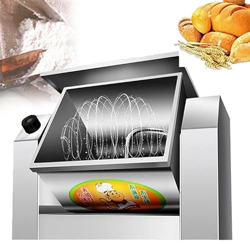Generic Mezclador de masa comercial Máquina amasadora de masa automática comercial Mezclador de masa Mezclador de harina eléctrico de 1100 W/1500 W, Máquina mezcladora de masa industrial con inclina