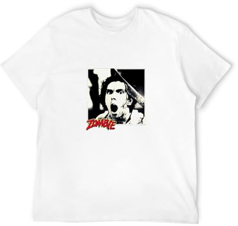 MENGJI Machete Zombie - Dawn of The Dead #3 - Short Sleeve T-Shirt (039) Men T-Shirt White 3XL