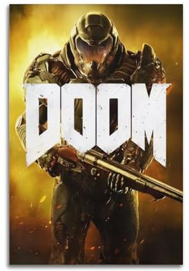 KIUYGPPJ Doom Videospiel-Poster, dekorative Malerei, Leinwand, Wandposter und Kunstdruck, moderne Familienschlafzimmer-Dekoration, Poster, 20 x 30 cm
