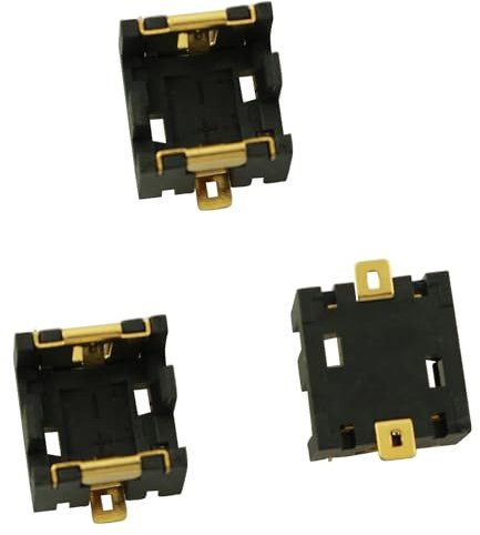 LQ Industrial 3PCS 15x14x12mm Black AG13/LR44 Horizontal Battery Holder Solder Terminal for Circuit Board, Digital Photo Frame