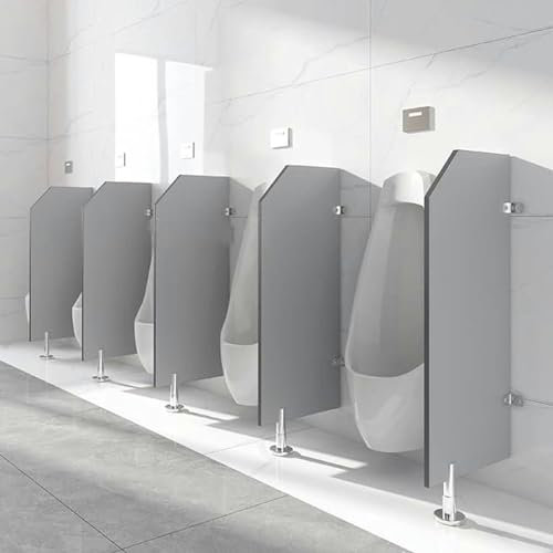 HDMOZUYT Urinal-Trennwand, Toiletten-Trennwand, bodenstehende Urinal-Schranke für Erwachsene mit Edelstahl-Eckcode, geeignet für Einkaufszentren und öffentliche Plätze