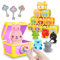 zeeloopbee Montessori Lot de 10 jouets d'apprentissage pour les tout-petits, animaux de la ferme, marionnettes à doigts, coffres au trésor avec clés, jeu de tri des couleurs assorties, jouets