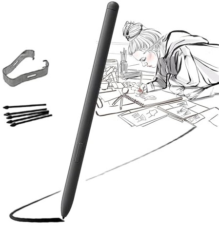 Lápiz óptico de Repuesto para Galaxy Tab S6 Lite para Samsung Galaxy Tab S6 Lite (EJ-PP610) Stylus Touch S Pen + Puntas de Repuesto (Oxford Gray)
