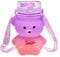 DAWRIS Bouteille d'eau Kawaii pour filles, 1100 ml, bouteille d'eau mignonne pour enfants filles avec sangle, bouteille d'eau portable en forme d'ours en peluche pour le sport