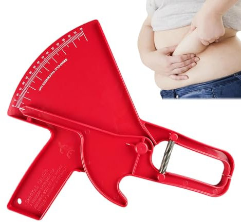 Fbinys Hautfettmessung, Körperfitness-Messgerät - Skinfold 0-88mm Körperfett-Messschieber - Professionelles tragbares Doppelfeder-Fettband, präzises Handmessgerät für Diätetiker