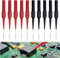 10PCS of Multimeter Probes Stainless Steel Power Probe Black and Red Automotive Back Probe Pins 0.7mm Wire Piercing Probe Pin Insulation Multimeter Probes Car Tester for Electronic Testing