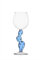 Calice Bicchiere Ichendorf Fatto a Mano Cactus Luce Blu | 22 Cm