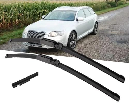 Autowischerblätter Autowischer, RHD Und LHD, Frontwischerblätter, 22 Zoll + 22 Zoll, Für Audi A6 C6 4F 2004–2011, Passend Für Seitenstiftarm, Windschutzscheibe, Windschutzscheibe, Frontscheibe(RHD)