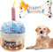 SDFLKAE Weiches Plüsch-Hundespielzeug-Set, langlebiges Kauspielzeug für Hunde & kuscheliges, Hundespielzeug für Welpen, kleine bis mittelgroße Hunde (Kuchen und Knochen)