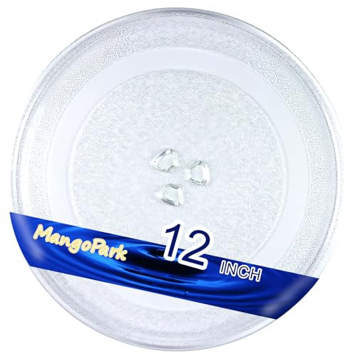Replacement Microwave Glass Plate - OEM Quality Microwave Turntable Plate, 12 Microwave Plate Replacement, 12 inch Microwave Glass Turntable for Panasonic, LG, Whirlpool By MangoPark