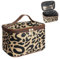 Trousse de Toilette, Trousse Maquillage de Voyage pour Hommes et Femmes, Sac Cosmétique avec Poignée, Organisateurs de Toilettes, Imperméable Sac Cosmétique Voyage (Imprimé Léopard)
