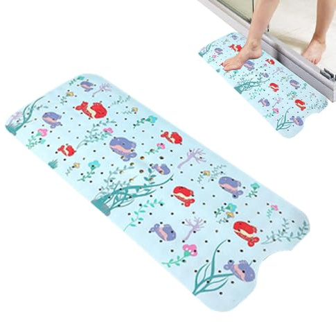 Alfombrilla de baño para bebé para bañera, alfombrilla de baño antideslizante para bebé, alfombrilla de ducha antideslizante para niños pequeños, alfombra de bañera para lavar a máquina de 40 x 16