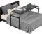 WUDLEP 120-210cm Overbed Table with Wheels, Desk Over Bed King Queen Laptop Wheels, Adjustable Computer Workstation, Black