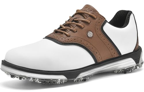 CFVKPT Herren-Golfschuhe, Traditionen, feste nagellose Sohle, wasserdicht, ohne Spikes, Größe 40-47