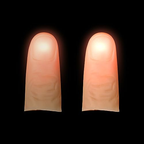 IBLUELOVER Lumières de Pouce Magiques 10 Pièces Lampes à Doigt LED Thumbs Light Magic Prop Faux Doigt Finger Lampes Magie Party Bar Prank Halloween Fêtes Pouce Lampe Perform Magie Trick Accessoires