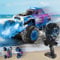 Charmofun Monster Truck Télécommandée 1:12, 30 KM/H Voiture Télécommandée Tout Terrain Amphibie, 4WD 360° Rotation RC Voiture Dinosaure avec Brume de Pulvérisation, Musique et Lumières LED